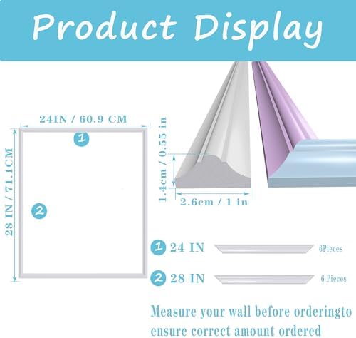 3 Set Panels Peel and Stick Premade Wainscoting Accent Wall Panels - Image 2