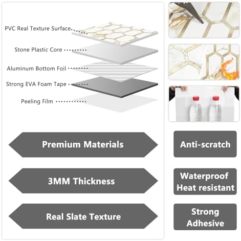 Vamos Tile Long Hexagon Peel and Stick Tile Backsplash - Image 3