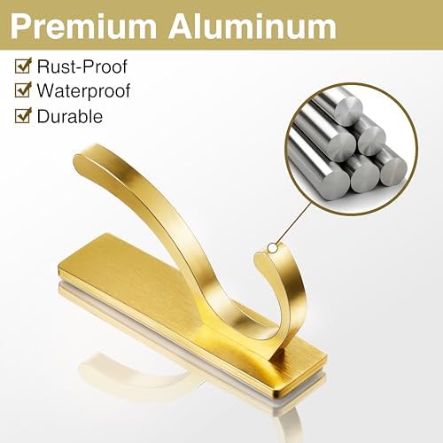pickpiff Adhesive Wall Hooks for Coat/Towel, Hold 13LB - Image 4