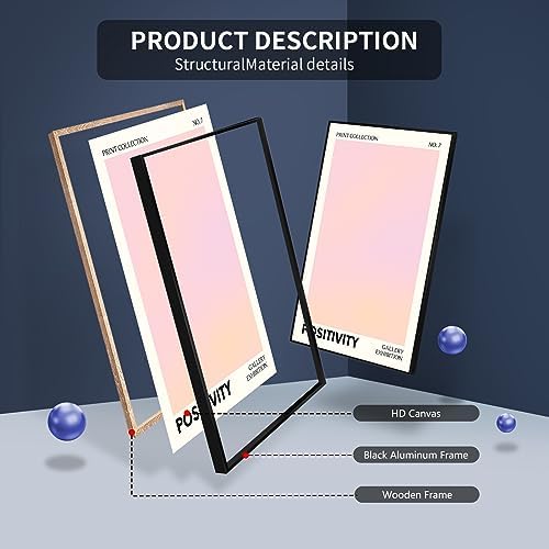 Framed Pink Gradient Aura Angel Numbers Poster - Image 3