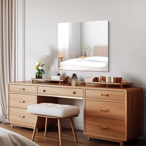 CILIBER Frameless Mirror, 24x24 Square Bathroom Mirrors - Image 2