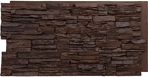 EverStone Canyon Ridge Faux Stone Panel, 45 3/4"W x 24 1/2"H x 1 1/4"D by EkenaMillwork