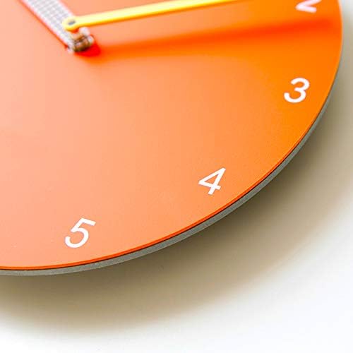 Stephanie Imports Modern Minimalist Orange & Yellow Wall Clock - Image 3