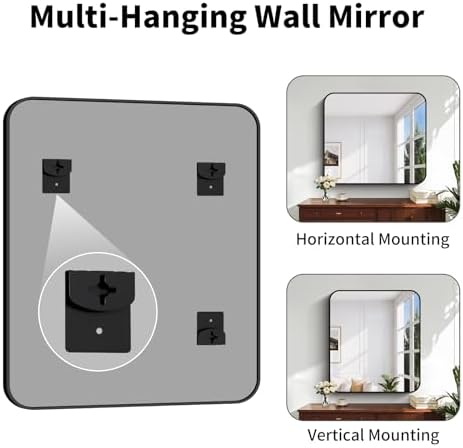 Koonmi Bathroom Wall Mirror, 36x40 Inch Large Vanity Mirror - Image 5