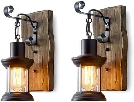 Farmhouse wall sconces Rustic wall sconces Indoor wall Lights 2pack by NaduoLightingTechnologyCo
