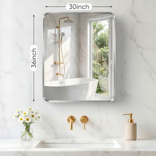 Sweetcrispy Bathroom Mirror 36x30 Inch, Vanity Mirror - Image 2
