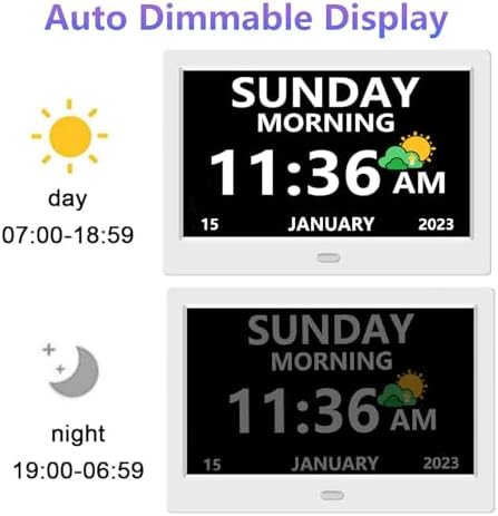 LXBYJKJ 10 Inch Digital Clock Large Font Alarm Clocks - Image 7