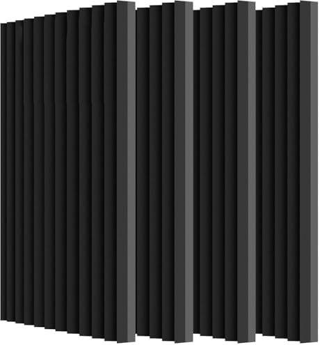 4 PCS Acoustic Panels, High Density Fireproof Noise Cancelling Studio Foam Panel by Unknown
