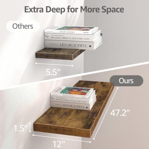 QEEIG 12" Deep Floating Shelves - Image 3