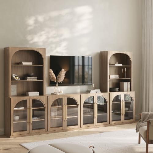 BELLEZE Jagger 130" Wall Unit 5-Piece Modular TV Stand by BELLEZE