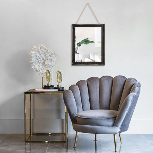 Small Mirrors for Wall with Wood Frame Rectanglular Wall Hanging Mirror for - Image 5