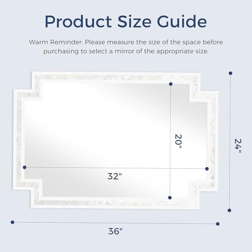 24 x 36 Inch White Bathroom Rectangle Mirror - Image 3