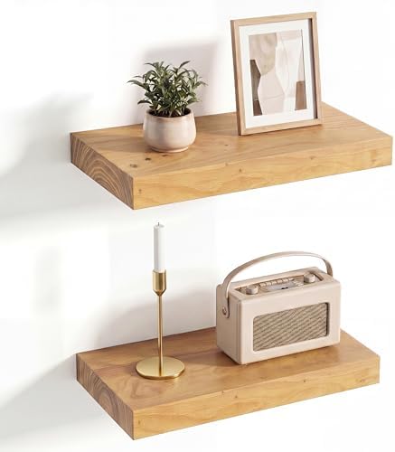 Venusmiles Elm Floating Shelves by Venusmiles