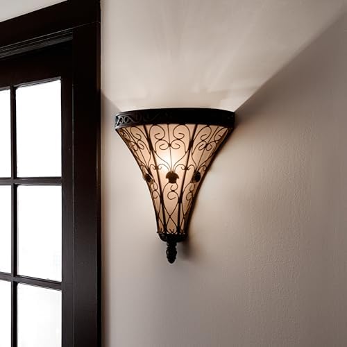 Kichler Marchesa 14.75" 1-Light Wall Sconce Light, Terrene Bronze - Image 4