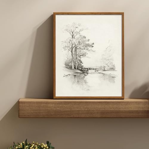 uniro Sketch Tree Canvas Wall Art Prints - Image 5