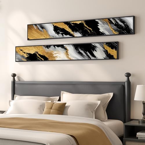 Large Framed Neutral Abstract Vertical Wall Art Decor - Image 5