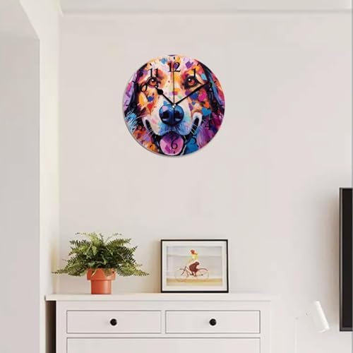 Round Analog Wall Clocks Non-Ticking Silent Clock Battery Operated Clcoks - Image 5