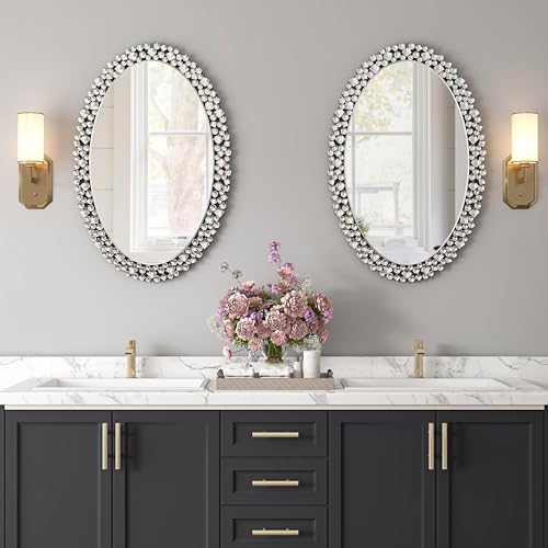 SHYFOY Oval Wall Mirrors Decorative, Ornate Accent Mirror - Image 3