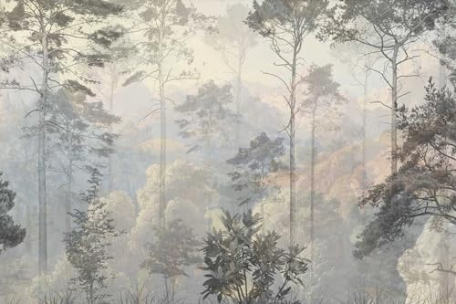 Toolhom Hazy Forest Wall Mural, Abstract Nature Landscape Wallpaper - Image 4
