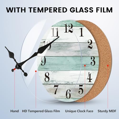 Wall Clock Battery Operated, 8 Inch Small Silent Wall Clock Non Ticking - Image 4