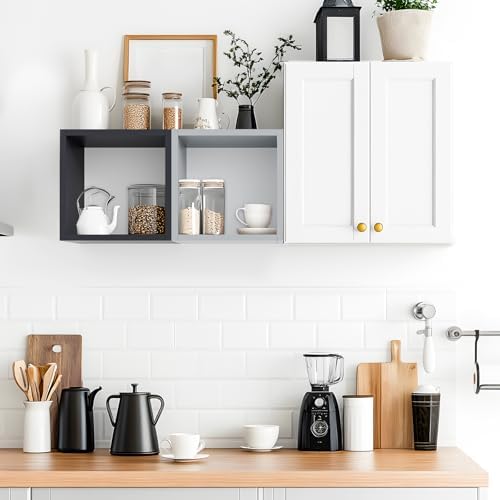 Kaboon Cube Floating Shelves Set2, Display Shelves Wall Mount 7.75" D x 12.5" W - Image 6