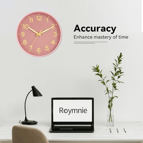 Roymnie 8 Inch Wall Clock, Battery Operated Silent Non Ticking Analog - Image 7