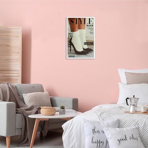 Trendy Red Boot Wall Art Funky Feminist Canvas Poster Trendy Preppy Newspaper - Image 3