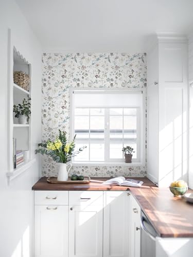 Heroad Modern Boho Peel and Stick Wallpaper Floral Cottage Wallpaper Botanical - Image 5