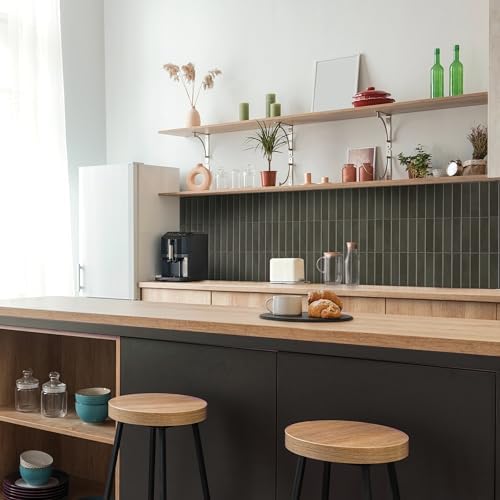 Smart Tiles Peel and Stick backsplash, Stacked Smoke Gray - Image 2