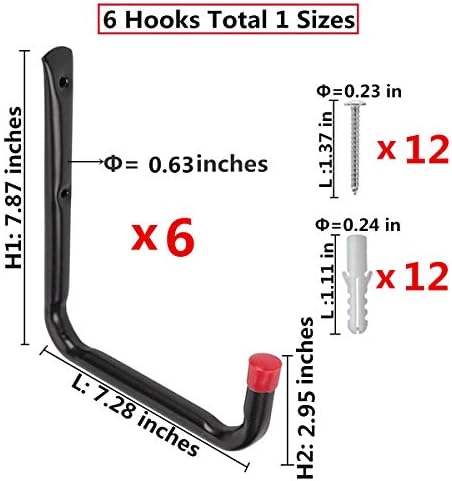 Heavy Duty Utility Garage Storage Hooks, Ladder Storage Hook Wall Mount J - Image 2