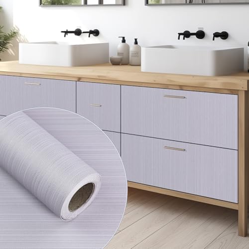 Silver Grasscloth Peel and Stick Wallpaper, A Set of 15.7"x1181" Textured - Image 5