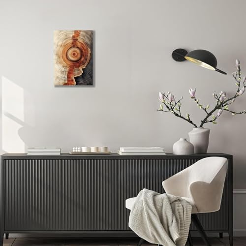Tree Ring Wall Art Framed, Modern Nature Decor - Image 6