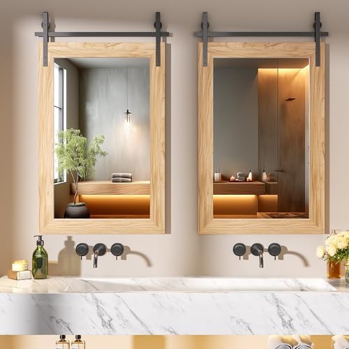 Hasipu Farmhouse Bathroom Mirror - Image 4