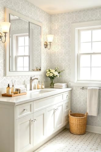 Safiyya Peel and Stick Wallpaper Beige Boho Contact Paper - Image 5