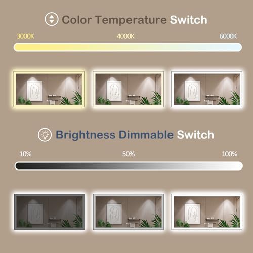 84x40 Inch LED Bathroom Mirror - Image 4