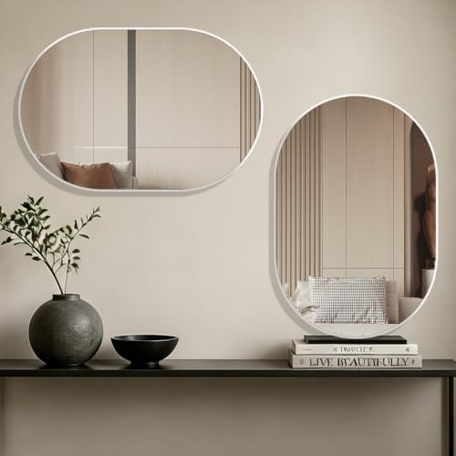 Oval Bathroom Mirror Wall Vanity Oval Mirrors, Modern Mirror - Image 5