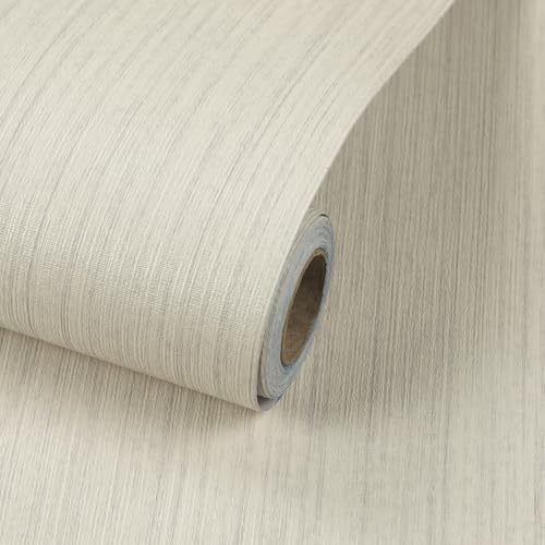Grasscloth Wallpaper Peel and Stick Vintage Texture Contact Paper 16x196in by MANONIRIA