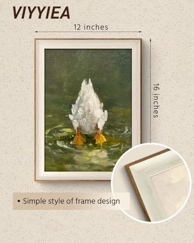 VIYYIEA Funny Duck Bottom Impressionist Canvas Wall Decor - Image 2