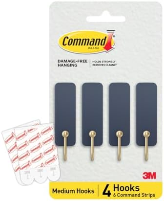 Command Medium Hooks, 4 Hooks, 6 Strips by Command