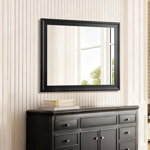 Black Wall Mirror for Bathroom, Rectangle Large 30 x 36 Inch Vanity Mirrors - Image 5