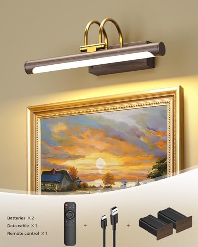 Picture Light, 12.6″ Wireless Battery Operated Rechargeable LED Wall Light - Image 2