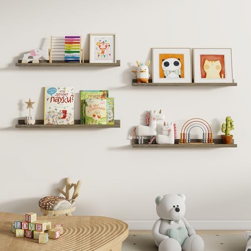 Dreamland Picture Ledge Shelf for Wall, Floating Shelves Set of 2, 32 inch Long - Image 5