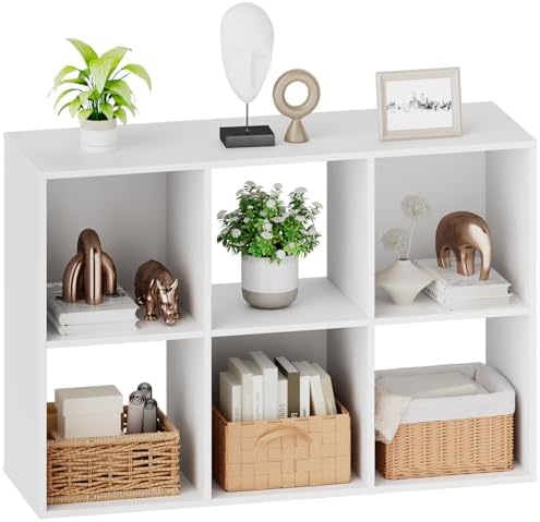 Sweetcrispy 6 Cube Storage Organizer, Stackable Modular Bookcase Shelf by Sweetcrispy