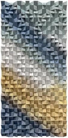 LIUZEYUE Layered Cube Relief, Large 3D Wood Wall Art, Large 3D Decor - Image 2