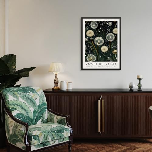 Japanese Green Botanical Flower Poster Vintage Nature Dandelion Wall Art 24X36 - Image 4