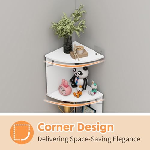 ShellKingdom Corner Shelf Wall Mount, 7 Tier Corner Bookshelf, Floating Display - Image 6