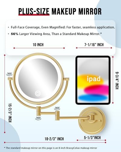 10" Double-sided Wall Mounted Makeup Mirror - Image 5