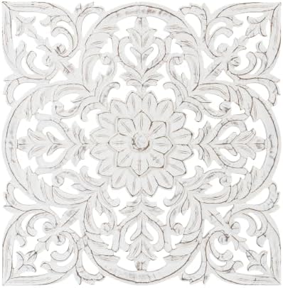 JFY Designs Blaze Hand Carved Wood Medallion Wall Panels Bedroom Décor by JUSTFORYOUDESIGNS