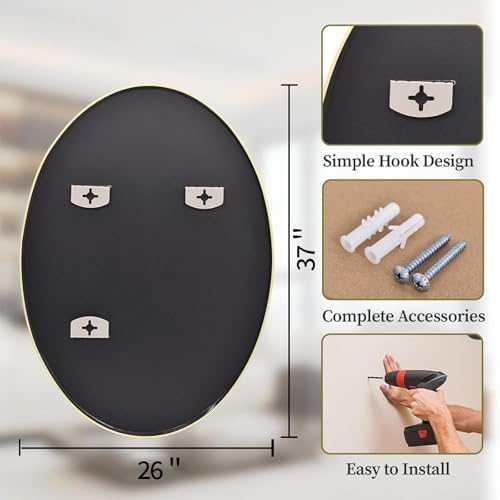 Koonmi Gold Oval Bathroom Mirror - Image 2