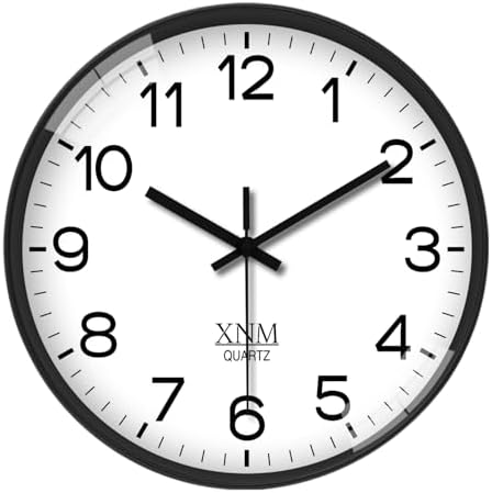 XNM Minimalist Wall Clocks Battery Operated 12 Inch by XNMwallclock